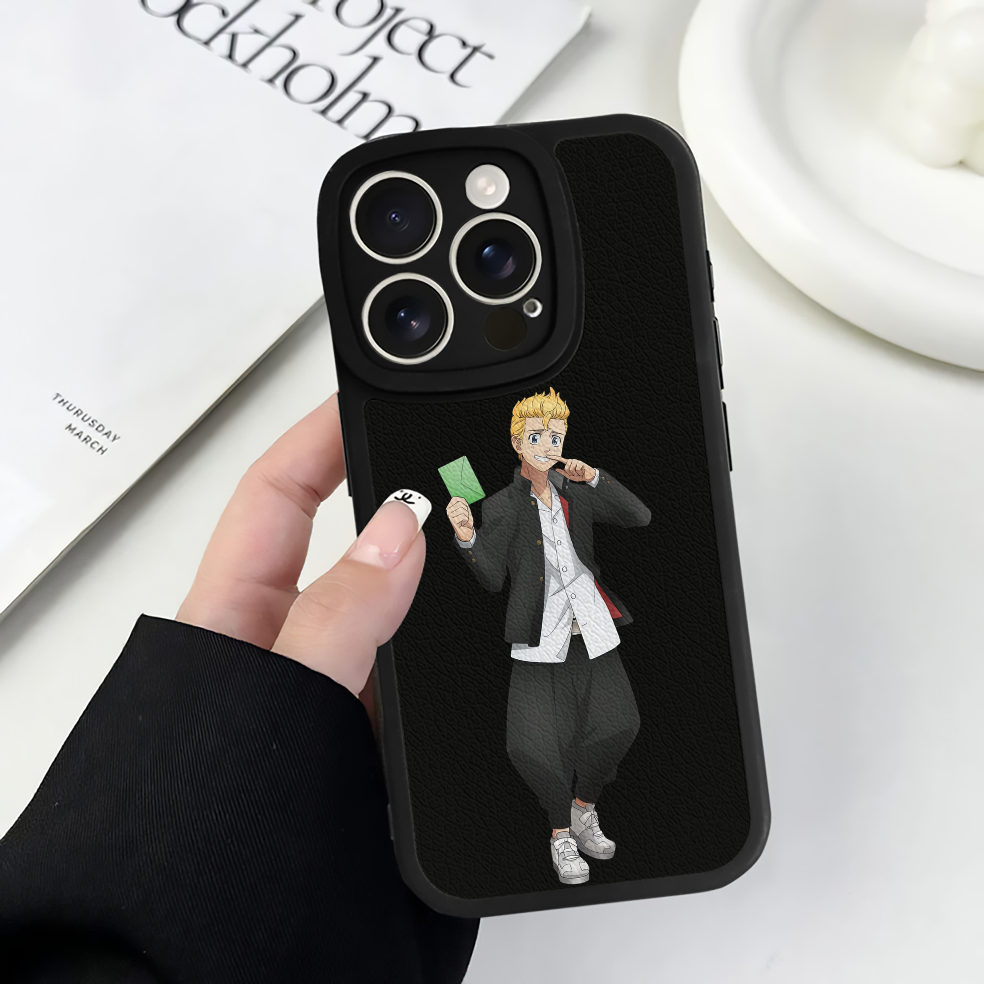 （画像用） 東京リベンジャーズ Tokyo Revengers 【iPhone 16シリーズ対応】シリコンスマホケース（レザー調） 材質：シリコン